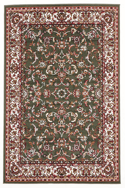 Traditional All Over Pattern Rug Green