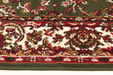 Traditional All Over Pattern Rug Green