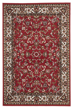 Traditional All Over Pattern Rug Red