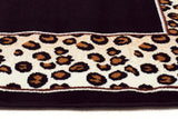 Uber Cheetah Border Pattern Rug Black