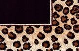 Uber Cheetah Border Pattern Rug Black