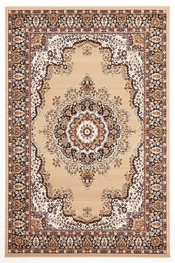 Traditional Pattern Medallion Rug Beige