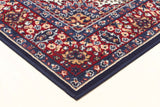 Traditional Pattern Medallion Rug Navy Red