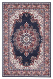 Traditional Pattern Medallion Rug Navy Red