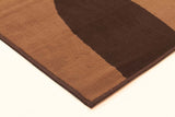 Funky Modern Rings Rugs Brown Beige