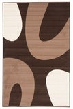 Funky Modern Rings Rugs Brown Beige