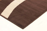 Uber Cool Cream And Brown Swish Rug