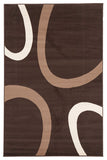 Uber Cool Cream And Brown Swish Rug