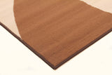 Funky Retro Pattern Rug Brown Beige Cream