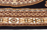 Classic Pattern Rug Black