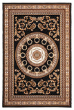 Classic Pattern Rug Black