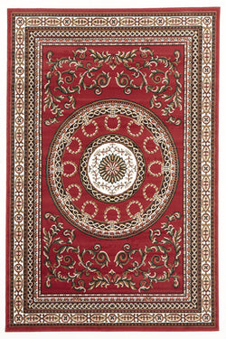 Classic Pattern Rug Red