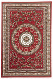 Classic Pattern Rug Red