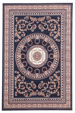 Classic Medallion Rug Navy Blue