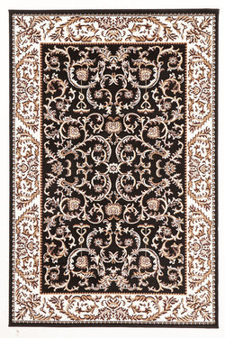 Classic Patterned Rug Black