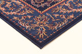 Classic Pattern Navy Blue Rug