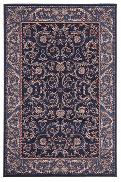 Classic Pattern Navy Blue Rug