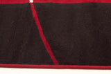 Retro Pattern Rug Red Black Off White