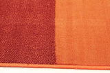 Modern Squares Rug Rust Red