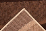 Modern Beige Brown Rug Wave Pattern