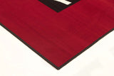 Ultra Modern Zen Rug Red Black Off White