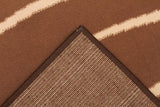 Funky Pattern Rug Brown Beige Latte