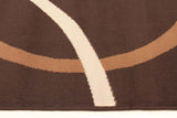 Modern Rug Brown Beige Cream