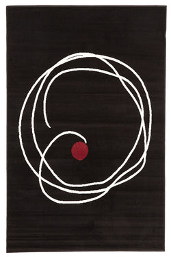 Super Trendy Black Swirl Rug