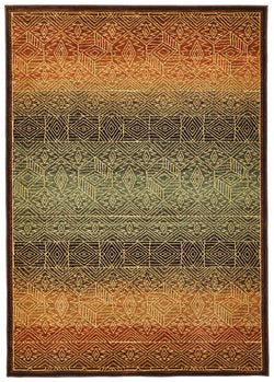 Tribal Design Rug Brown