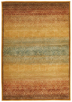 Tribal Design Rug Gold