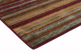 Rustic Stripe Stripped Rug Red