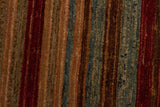 Rustic Stripe Stripped Rug Red