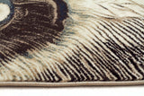 Whimsical Feathers Rug Bone