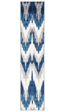 Harper Ikat Modern Rug Blue Cream