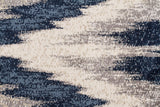 Harper Ikat Modern Rug Blue Cream