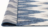 Harper Ikat Modern Rug Blue Cream