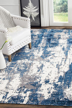 Connie Modern Rug Blue Cream