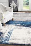 Anita Abstract Rug Blue Cream