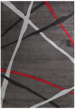 Abstract Lines Rug Charcoal