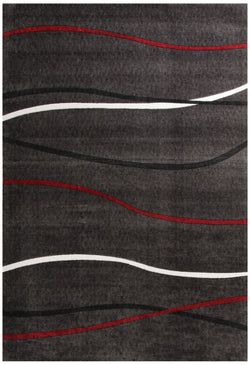 Plain Stripe Rug Charcoal