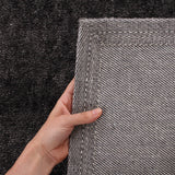 Plain Stripe Rug Charcoal