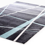 Modern Lines Rug Blue