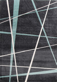 Modern Lines Rug Blue