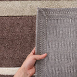 Stylish Stripe Rug Brown Beige