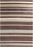 Stylish Stripe Rug Brown Beige