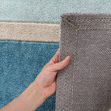 Modern Blue Bands Rug