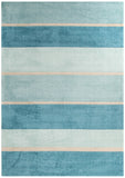 Modern Blue Bands Rug