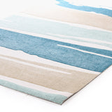 Brush Strokes Rug Blue