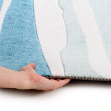 Brush Strokes Rug Blue