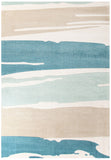 Brush Strokes Rug Blue